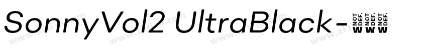 SonnyVol2 UltraBlack字体转换
